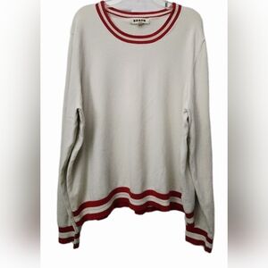 BODEN White and Red Long Sleeve Sweater Size XL Fits Size M Oversized